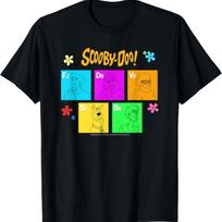 Scooby-Doo Group Shot Periodic Table Of Characters T-Shirt S juoda