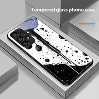 Graffiti Ink Painting For Samsung Galaxy S10 S20 Plus S21 FE S22 S23 S24 FE S25 Ultra Black Tempered Glass Phone Case Hard Shell For Galaxy S20 FE