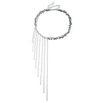 Irregular Bead Necklace with Adjustable Chain Trendy Women's Choker Accessories Stylish Trendsetter Neck Accessory 1