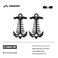 ShineTrip Lauko taktinės žuvies kaulo formos kuoliukai - 05 serijos stovyklavimo palapinės kuoliukas