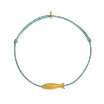 Vintage Gold Fish Charm Bracelet Simple Braided Bracelets Handmade Blue Silk Thread Woven Bracelet Wristband Jewelry 1