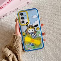 Samsung A55 Cat Chase Mouse Mobile Case with Diamond Rope A24 4G/A25 5G
