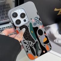 Phone Case For Samsung Galaxy A14 A15 A16 A36 A54 A55 A56 S21 FE S22 Plus S23 S24 S25 Ultra Abstract Color-Shaped Pattern Cover Galaxy A13 4G gray