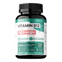 Vitamin B12 1000 mcg helps replenish energy and boost immunity. Vitamin B12 cyanocobalamin, gluten-free and GMO-free. 120