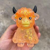 Cute Maltose Squishy Glitter Highland Cow Squeeze Toys Soft Animal Slow Rising Anti Stress Relieve Anxiety Sensory Fidget Toy