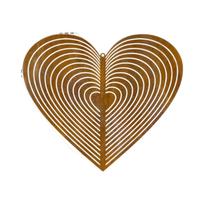 Metal Heart Shaped Wind Spinner Garden Decor Outdoor Hanging Ornament Rotating Windmill Art Sculpture for Patio Yard one size ruda
