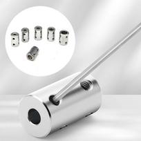 Professional 45# Steel Shaft Coupler Wear-resistant Zero Backlash Rigid Couplings Durable Motor Shaft Couple Power Transmission 5mm-6mm