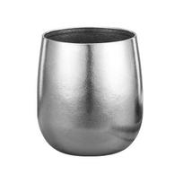 Gryno titano puodelis, dvigubos sienelės vakuuminė termosinė stiklinė su lediniu galvanizuotu paviršiumi, 260 ml 260ml C gray