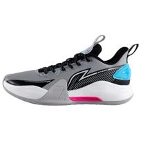 Li Ning Flash 7 Shock Absorption Anti-Slip Wear-Resistant Low-Top Basketball Shoes Men sneaker Gray Black Blue ABPT013-4 42⅓