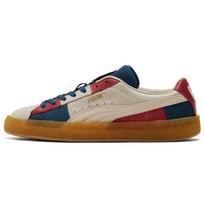Puma Suede Crepe Patch - Peyote Blue Red Unisex Sneakers Cream Intense-Blue Intense-Red 381195-01 38