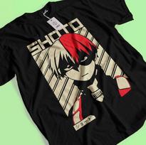 Shoto Todoroki T-Shirt My Hero Academia Bakugo Katsuki Tee Anime Dabi Deku Shirt S