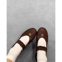 French flat-soled ballet shoes women's spring new versatile comfortable shallow mouth round head Mary Jane single shoes 35 ruda