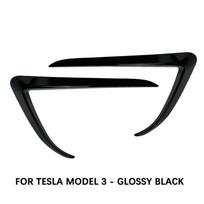 Naudoti Tesla Model 3 Y Priedams 2017-2024 Priekinio Buferio Rūko Žibintų Antakių Dekoratyvinė Apdaila Anglies Pluošto Blizgi Juoda ABS