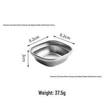 Stainless Steel Korean-Japanese Hot Pot Dipping Plate - Gold, Two/Three Compartments gray