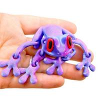 3D spausdintas varlės šaldytuvo magnetas su judančiomis jungtimis, varlės fidget žaislas, artikuliuotas gyvūno modelis, figūrėlė, magnetinė varlės dekoracija šaldytuvui Small