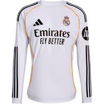 Adidas Real Madrid 25-26 Fan Version Home Round Neck Fashion Soft Sports Long Sleeve Football Shirt Unisex Tops JN8884 4XL
