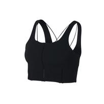 Nike Yoga Luxe Infinalon Crop Tank Top Women Tops Black CJ3666-010 L gray