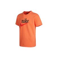 Nike Sportswear Heritage Essentials Logo Print Knit Shorts Sleeve T-Shirt Men Tops Orange DA0034-842 L red