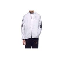 Adidas Neo Branded Windbreaker With Hood And Long Sleeves Men Outerwear White GK5869 S