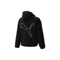 Puma FW22 Atgal Logotipas Spausdinti Vilnos striukė su užtrauktuku Unisex viršutiniai drabužiai juoda 539568-01 L black