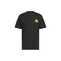 Adidas Vyriški krepšinio marškinėliai su grafiniais paveikslėliais ir juodi IL9479 S black