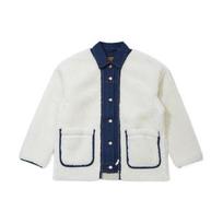 Levis FW22 Solid Color Denim Patchwork Single-Breasted Jacket Women jackets White A5182-0001 M