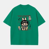 Cartoon LABUBU 3D Print Mens T-Shirt Short-Sleeved Boys and Girls T-shirt Versatile Casual Trend Clothes Gift S