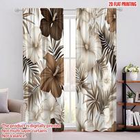 2pcs,2D plane printing Contemporary Curtains Tropical Blossom Versatile Fabric (without rod) Art Deco Festive Perfect for 52.50 × 116.00 cm 2 pcs