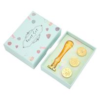 Wax Sealing Stamp Set Clear Pattern Anti Rust Exquisite Packaging Wax Stamp Sealing for DIY Envelopes Invitation oranžinė