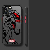 Marvel Venom Deadpool TPU telefono dėklas, skirtas iPhone 11 16 Pro 16e 14 13 Pro 15 12 Mini XS 11 Pro Max XR iPhone 16 black