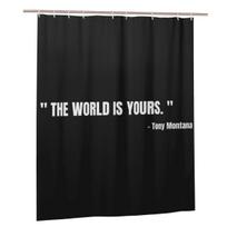 Scarface Tony Montana The World Is Yours Movie Shower Curtain Bathroom Polyester Waterproof Bath Curtains With Hooks W60H190(CM)-1 Pcs