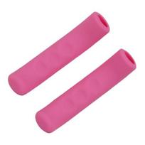 1 Pair Shock Absorption Scratch Proof Bicycle Brake Handlebar Covers Easy Installation Non-slip Silicone Bicycle Brake Handle Sleeves Bike Accessories rožinė