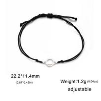 Lucktune Saturn Planet Pendant Rope Bracelet Stainless Steel Minimalist Geometry Charm Bracelet Women Fashion Jewelry Party Gift