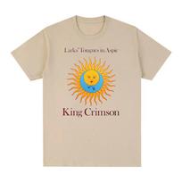 King Crimson Roko Muzika Spausdinti Grafiniai Grupės Marškinėliai Medvilniniai Vyriški Marškinėliai Nauji TEE TSHIRT Moteriški Viršutiniai Drabužiai Moterų Drabužiai S įvairiaspalvis