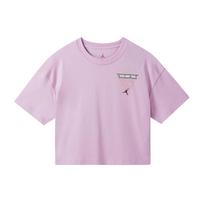 Jordan Essential Casual Sport Round Neck Short Sleeve T-Shirt Women Tops Pink DC2154-676 L white