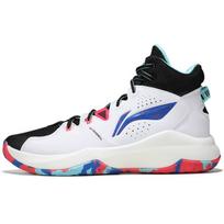Li-Ning Shock Absorbing Non-Slip Wear-Resistant High-Top Basketball Shoes Men Sneakers White Black ABAR097-1 39⅔