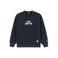 Li Ning Badfive Changan Youth Fun Print Sports Pullover Sweatshirt Unisex Sweatshirt Black AWDRF87-1 M