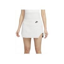 Nike SS24 Sportswear Tech Fleece Logo Print Comfortable High Waist Sports Knit Skirt Women skirts Light-Gray FQ1853-013 XS white