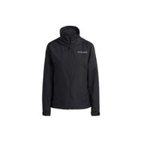 Adidas Solid Color Logo Embroidered Hooded Waterproof Windbreaker Women Outerwear Black HN5460 S black