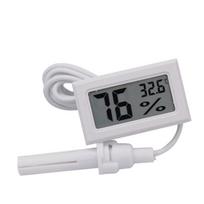 Mini temperatūros ir drėgmės matuoklis Skaitmeninis LCD Patogus patalpų Termometras Higrometras Matuoklis Prietaisai Su išoriniu zondo balta