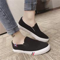 Canvas shoes spring flat one-pedal lazy shoes board shoes tide 35