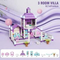 DIY Princess Castle Luminous Villa Set Girls Toy Doll House Children Play Model Play House Toys for Kids Girls Christmas Gifts