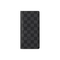 Louis Vuitton Brazza piniginė Juoda Damier Graphite drobė Vyriškos piniginės N62665 Box(Basic Set+Box)