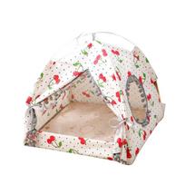 Pet Tent Bed House Summer Cave 2-Sided Removable Cushion Easy to Clean S
