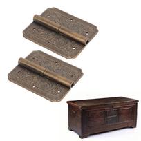 2pcs Bronze Finish Antique Brass Hinges Decorative Cabinet Hinges Cupboard Door Hinges  Wooden Boxes