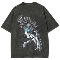 Son goku anime dragon ball harajuku retro washed t-shirt cotton men's streetwear oversized women's short sleeves unisex S