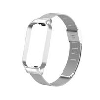 Strap For Xiaomi Mi Band 8 Active Bracelet for Xiaomi Smart Band 8 Active Stainless Steel Metal Watchband Mi Band 8 Active for Xiaomi 8 Active sidabras