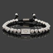 Luxury Stainless Steel Beads Crown Charms Man Bracelets Handmade Jewelry Gift