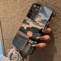 Mountain & Field Sunset Phone Case for Samsung Galaxy S25 Ultra, S24, A55/A56, S21 Galaxy S25