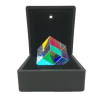 Color Prism Crystal Glass Cube Color-collecting Prism 6-sided Light Cube Decor 1